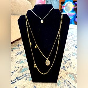 Lucky brand multi metal layered necklace